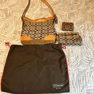 Coach Convertible Crossbody Bag with wallet and makeup bag
